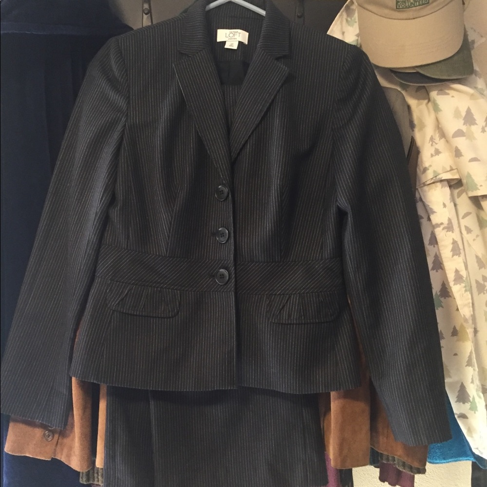 Ann Taylor Loft 3-Piece Pinstripe Suit Set
